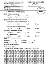 Đề ôn thi học kỳ I môn Toán Lớp 5 - Đề 2 - Năm học 2015-2016 - Trường Tiểu học Nguyễn Đức Cảnh